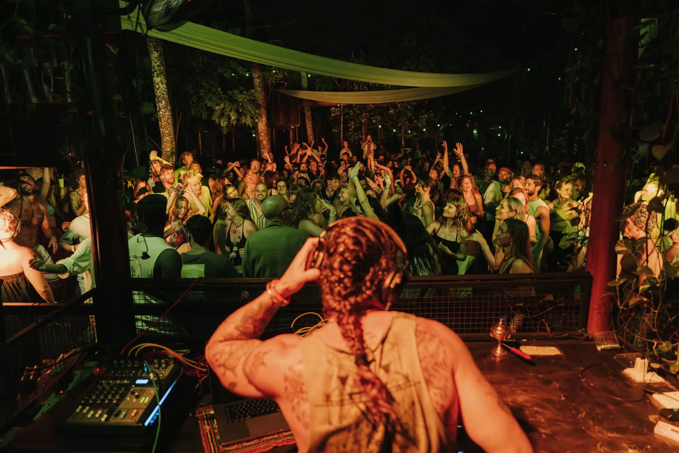 Soul Lanka festival crowd at sunset
